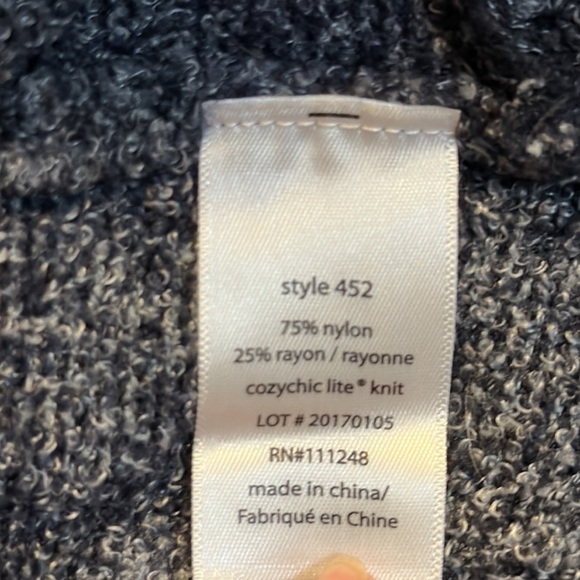 Barefoot Dreams Cozychic Lite Circle Open Front Cardigan Cozy Sweater, Gray XS/S - Picture 9 of 10